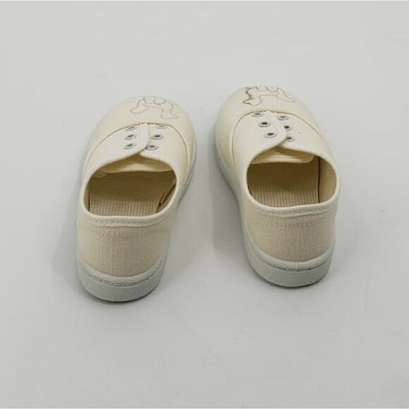 Baby sz 4 canvas white sneakers - Picture 6 of 6